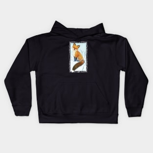 Red fox in the snow Kids Hoodie